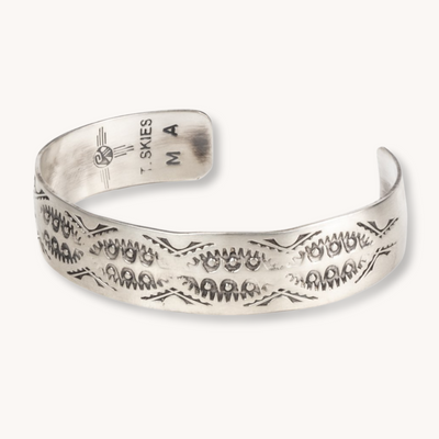 Native American Sterling Silver Bracelet by T.Skies Jewelry