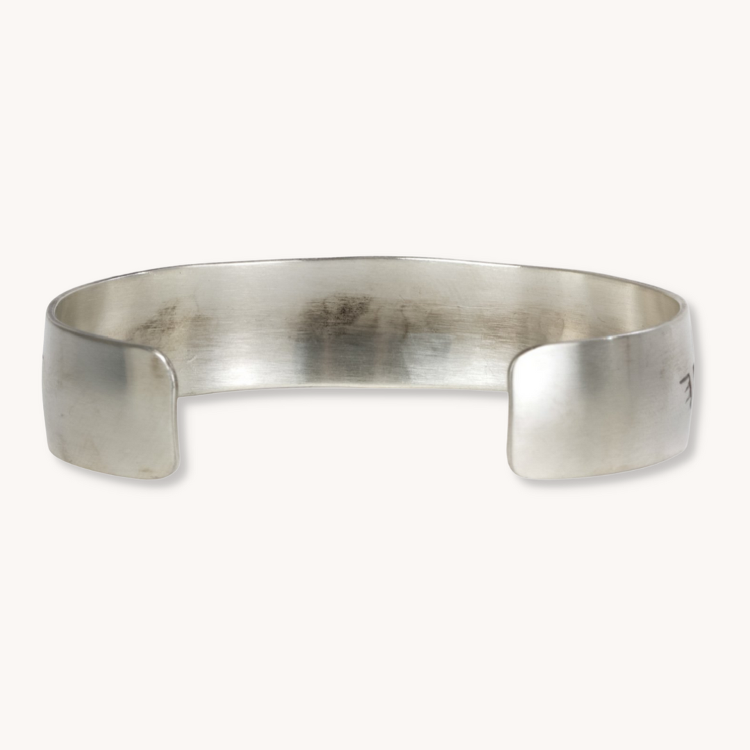 Native American Sterling Silver Cuff Bracelet by T.Skies Jewelry