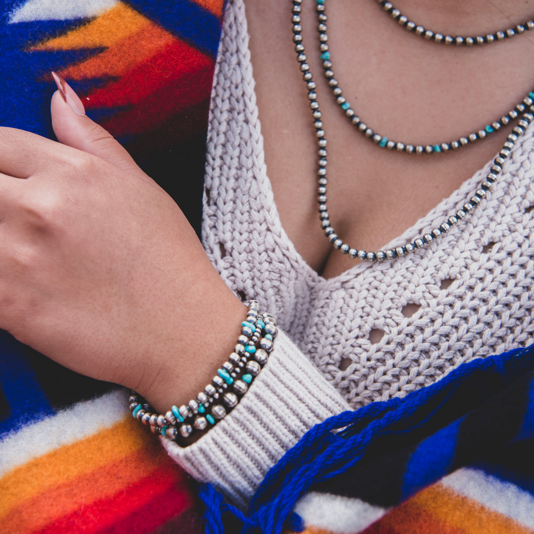 Handmade Pearls Bracelet in Sterling Silver