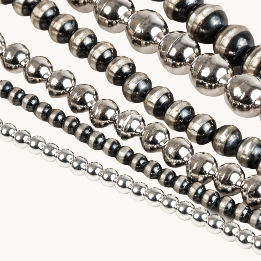 Pearls Silver Beads Bracelet