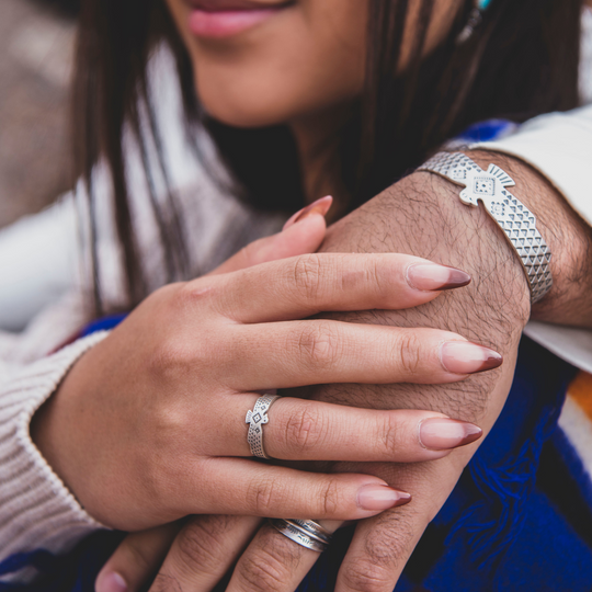 Thunderbird Band Ring in Sterling Silver