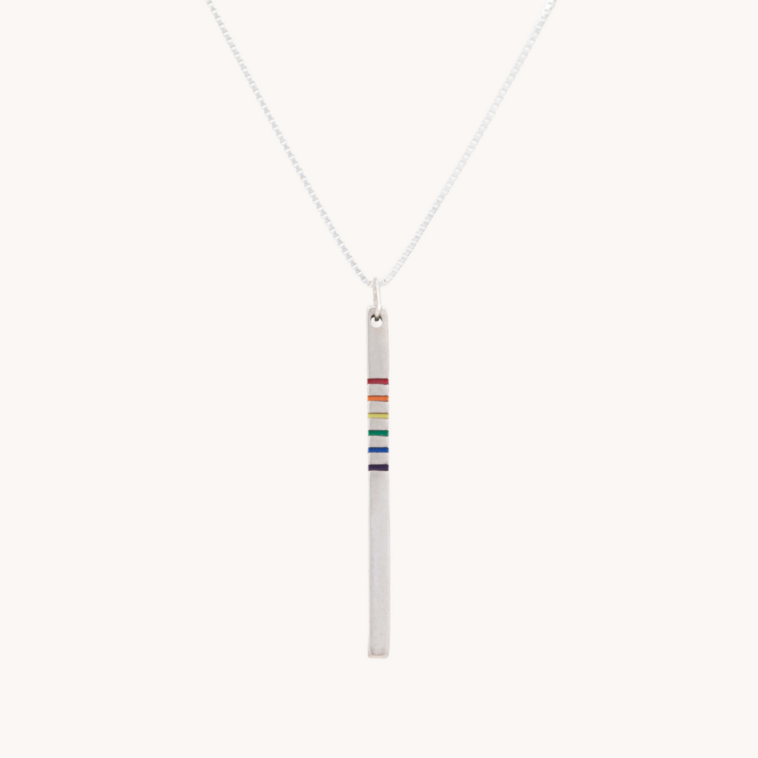 Rainbow Inlay Drop Necklace | T.Skies Jewelry