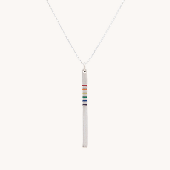 Rainbow Inlay Drop Necklace | T.Skies Jewelry