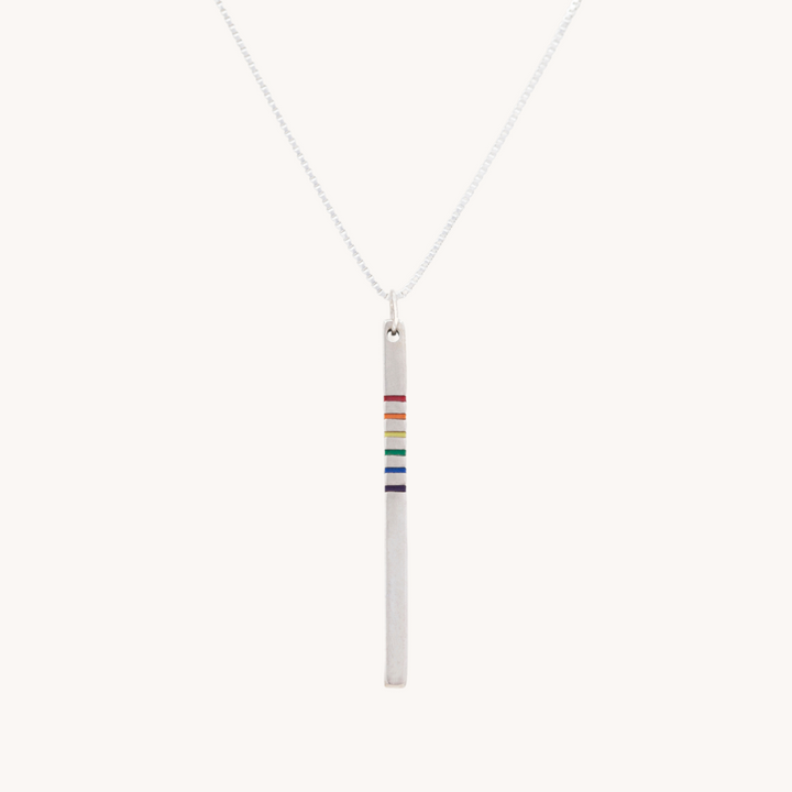 Rainbow Inlay Drop Necklace | T.Skies Jewelry
