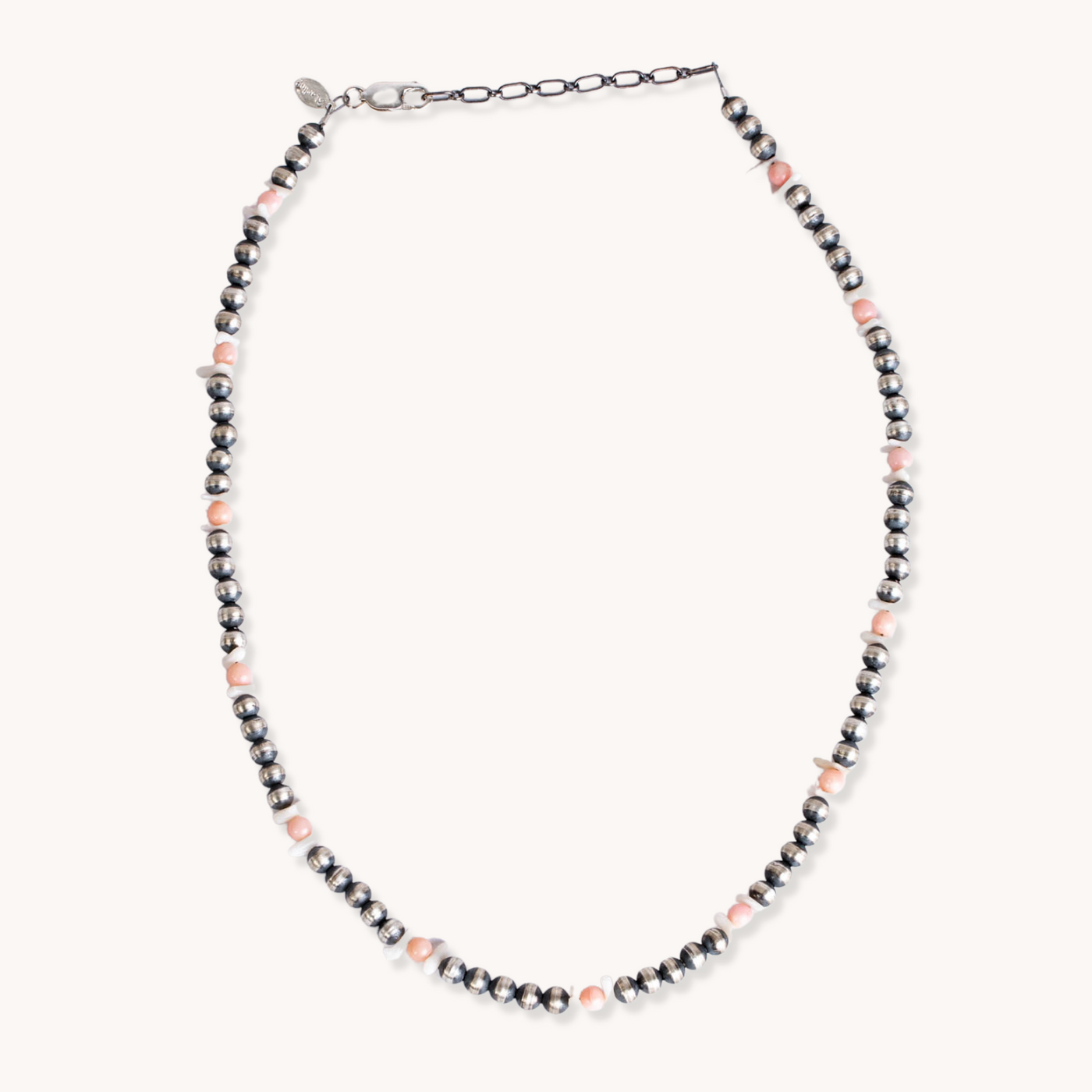 Silver Silver Coral Bead Necklace by TSkies