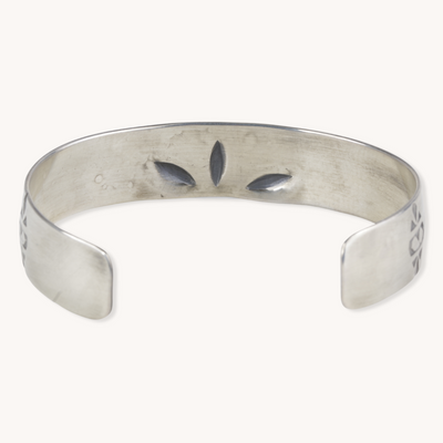 Hand Stamped Silver Cuff Bracelet