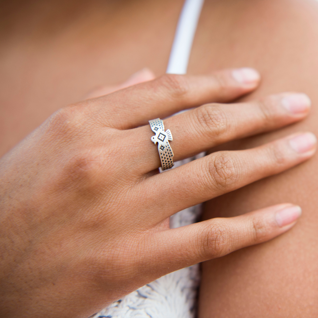 Thunderbird Southwest Band Ring by Turquoise Skies