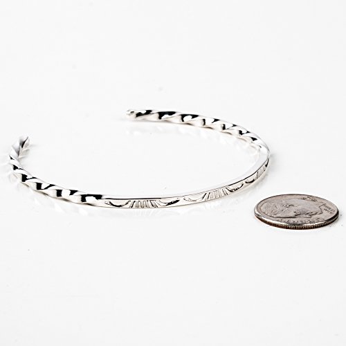 Handcrafted Silver Square Twist Bracelet | T.Skies Jewelry