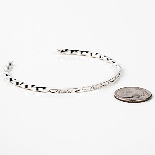 Handcrafted Silver Square Twist Bracelet | T.Skies Jewelry