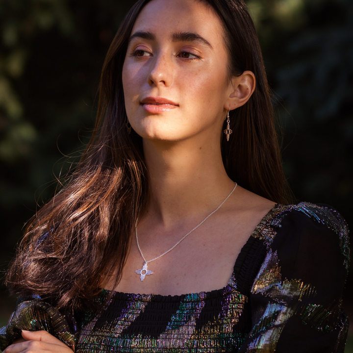 Sterling Silver Dangle Pendant Necklace