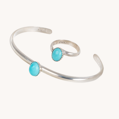 Turquoise Bracelet and Ring Set by TSkies