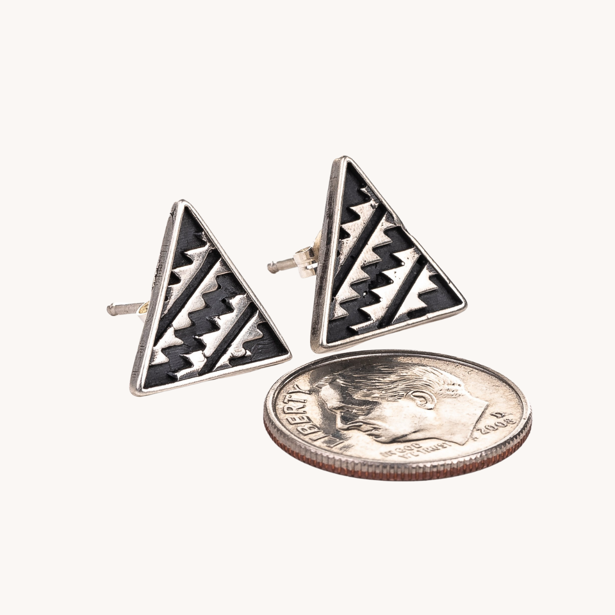 Silver Triangle Stud Earrings | T.Skies Jewelry