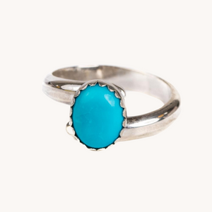 Turquoise and Silver Adjustable Ring