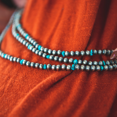 Turquoise Classic Desert Pearls Necklace