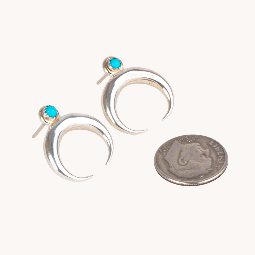 Crescent Moon Studs Earrings by TSkies