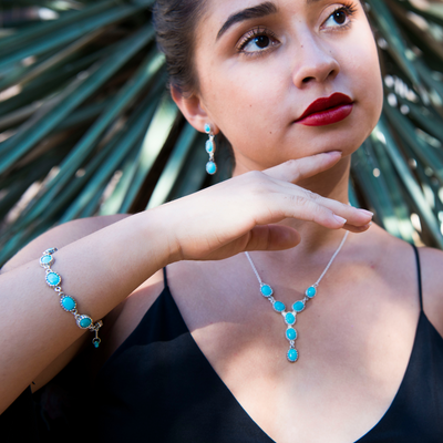 Turquoise Chain Jewelry Set