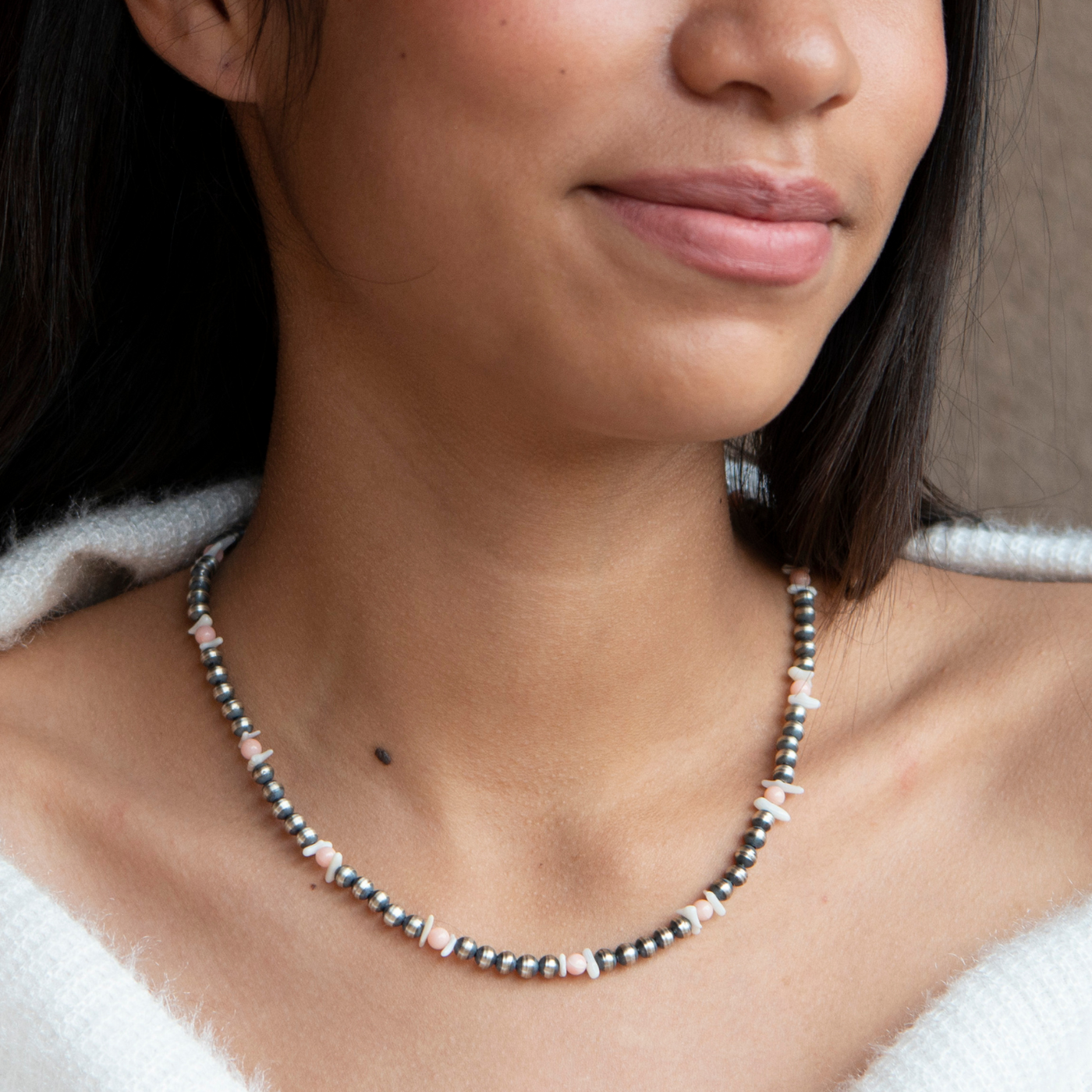 Sterling Silver Bead Necklace by TSkies