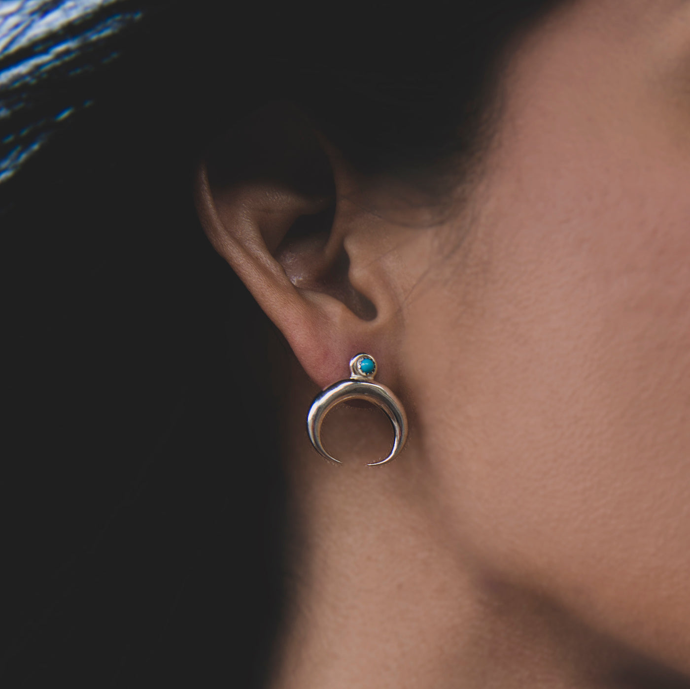 Crescent Moon Stud Earrings by TSkies