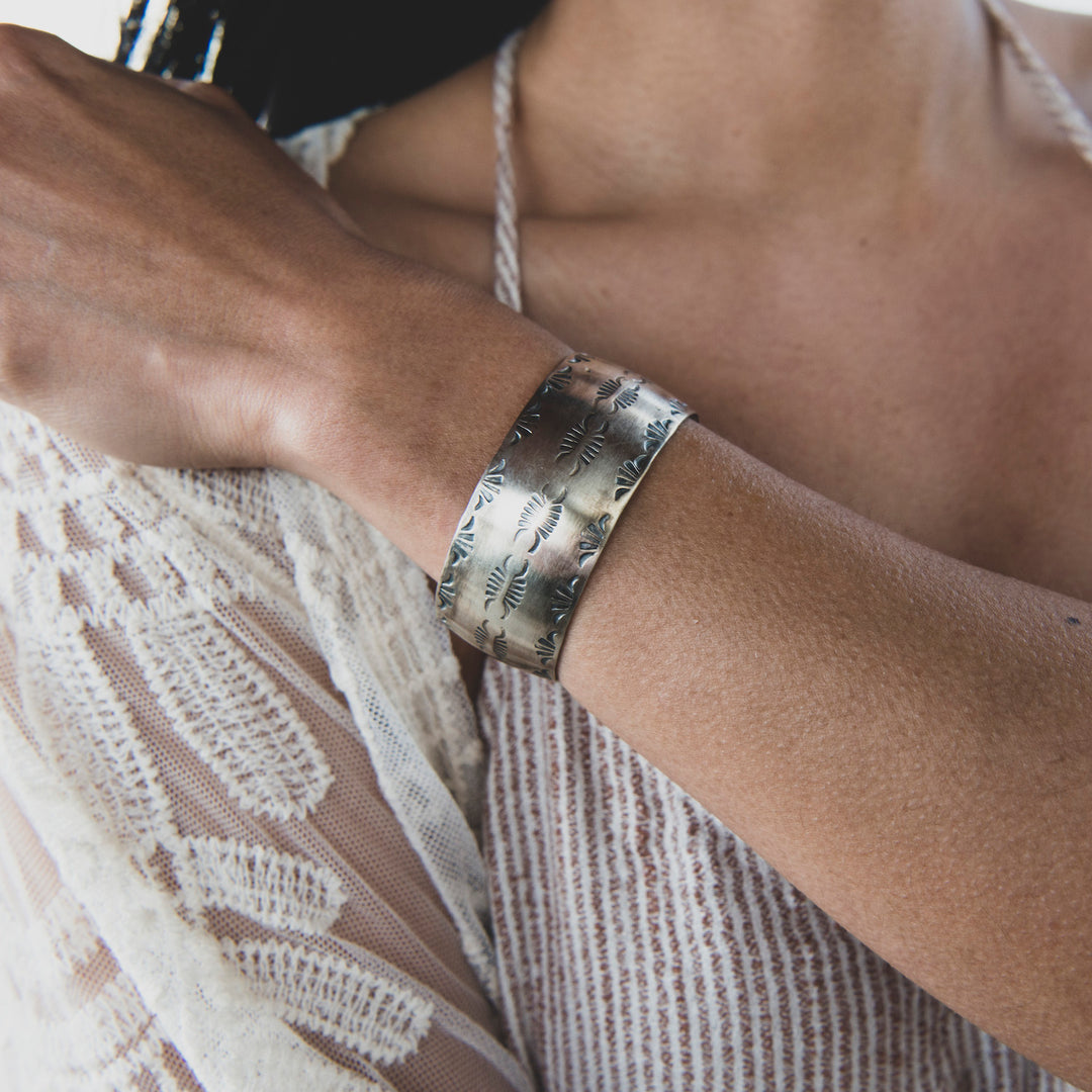 Hand Stamped Cuff Bracelet by T.Skies Jewelry