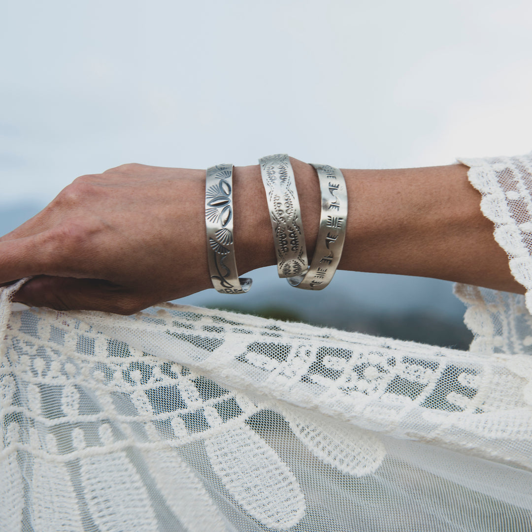 Native American Sterling Silver Bracelet by T.Skies Jewelry