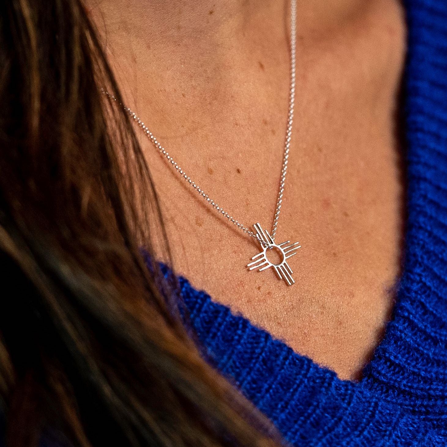 Silver Zia Necklace, Shop Zia Sun Symbol Necklace by TSkies