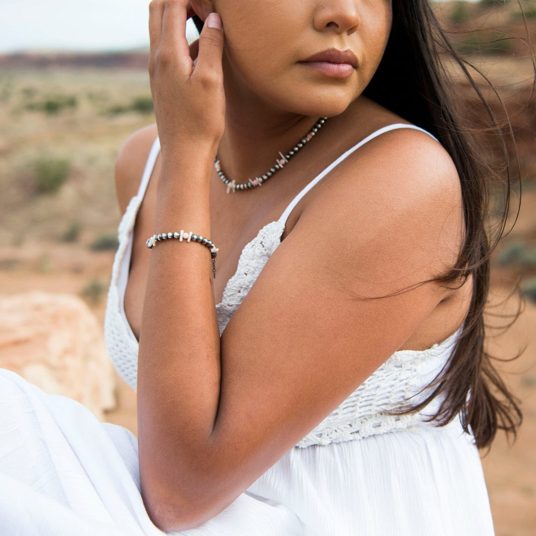 Coral Necklace and Bracelet Set