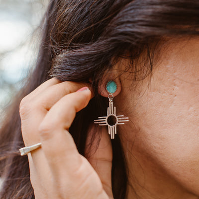 Turquoise Zia Drop Earrings | T.Skies Jewelry