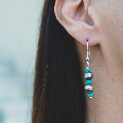 Turquoise and Silver Earrings | T.Skies Jewelry