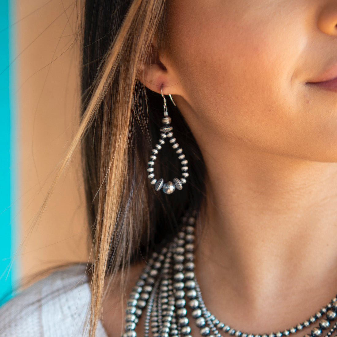Native American Pearl Earrings by TSkies