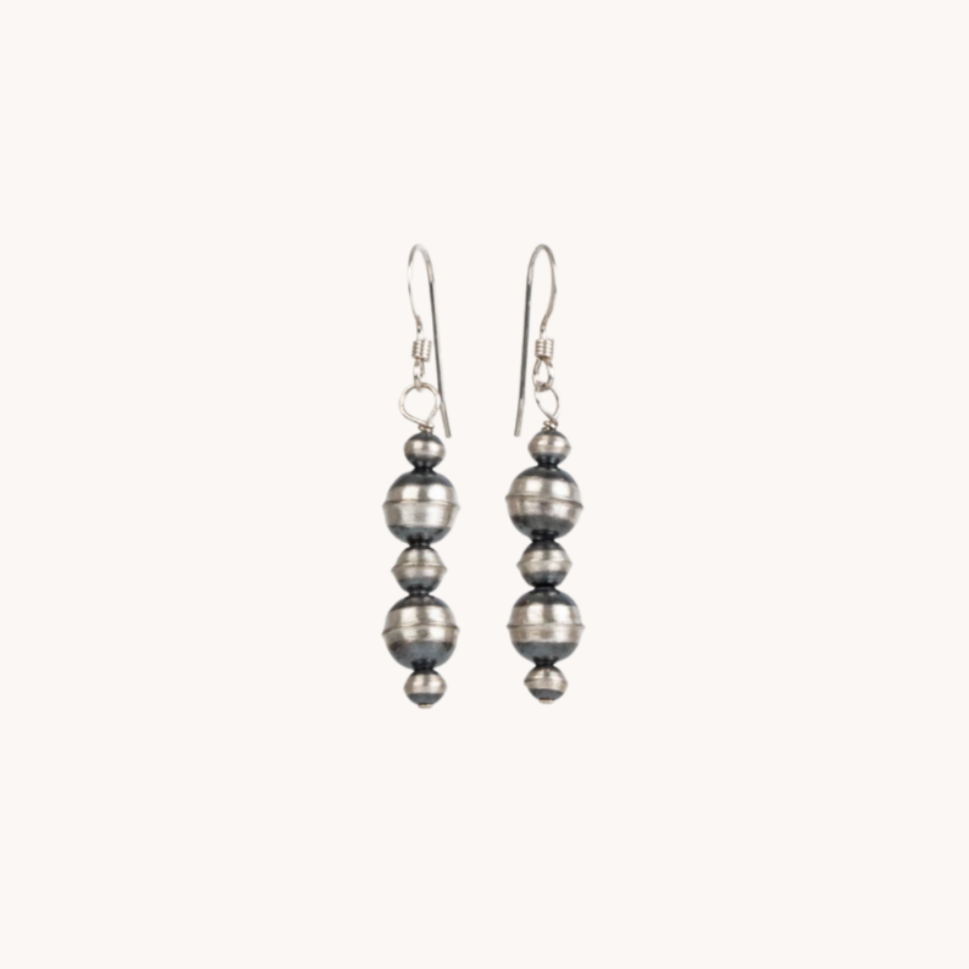 Sterling Silver Bead Drop Earrings