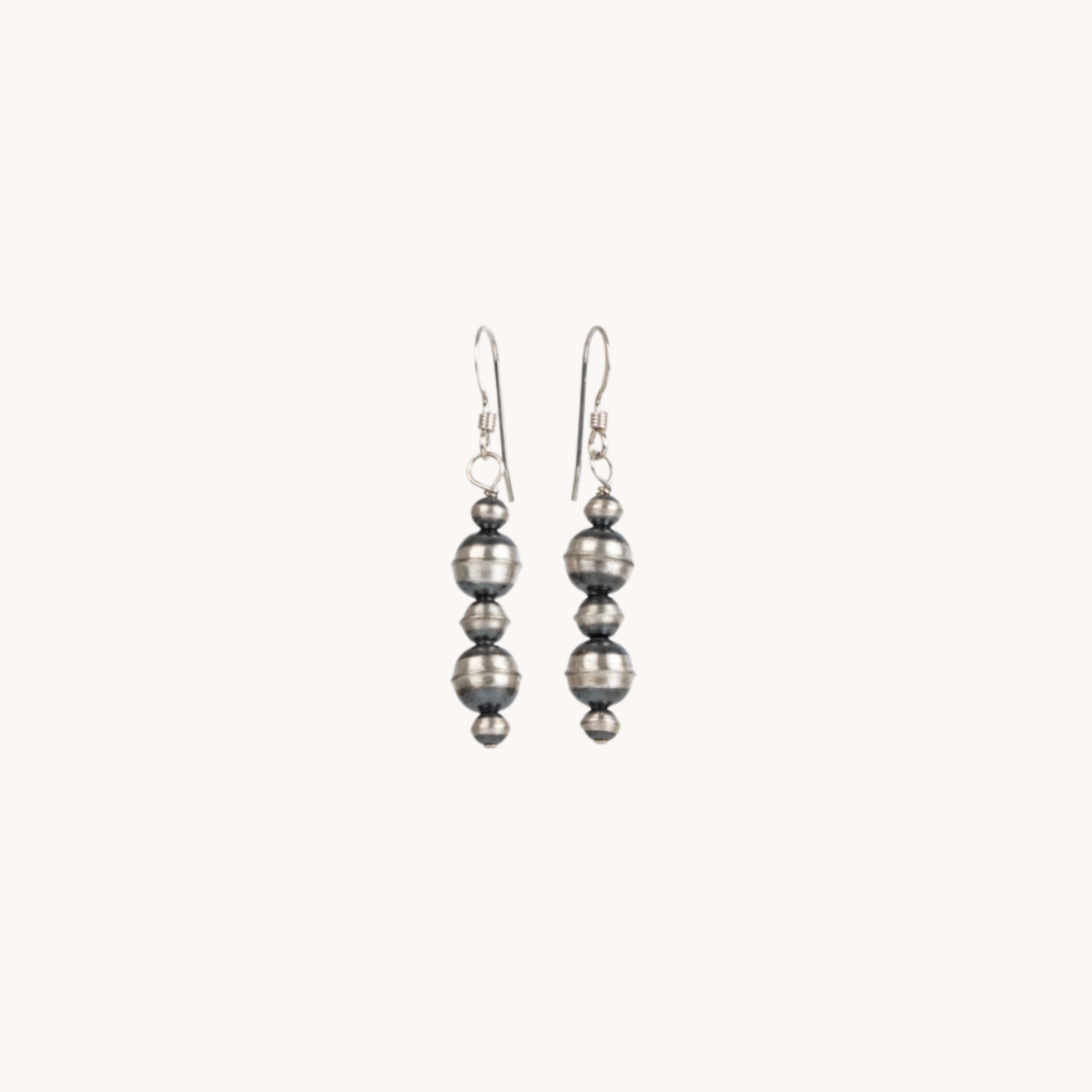 Sterling Silver Bead Drop Earrings