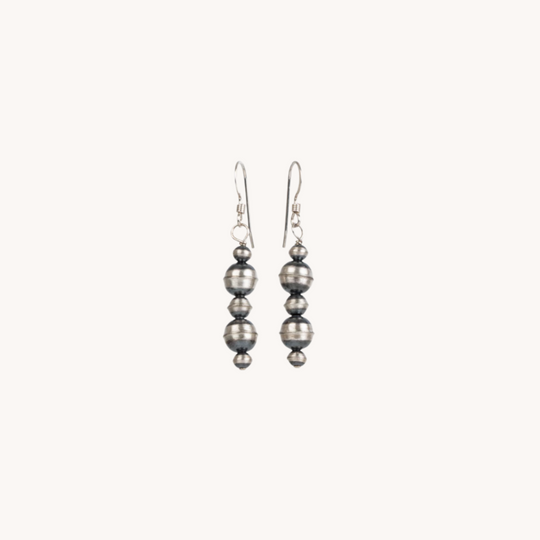 Sterling Silver Bead Drop Earrings