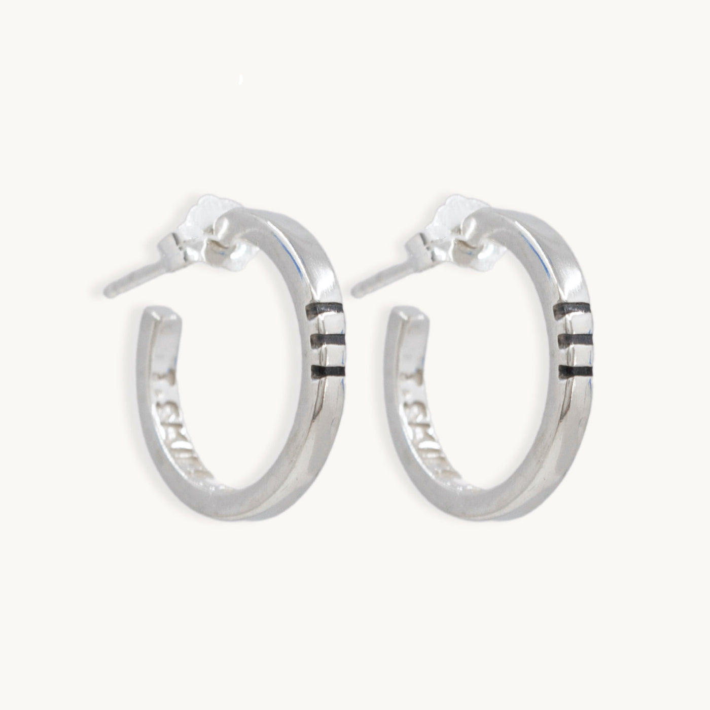 Small Hoop Earrings with Sterling Silver