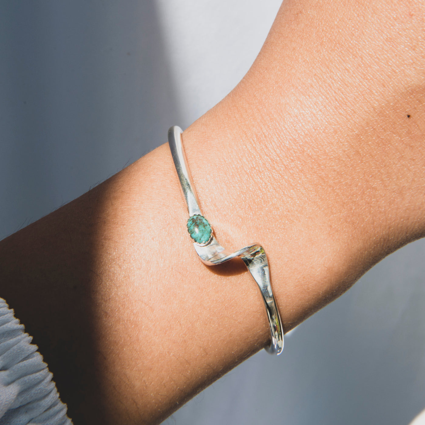 Turquoise Wishbone Cuff | T.Skies Jewelry
