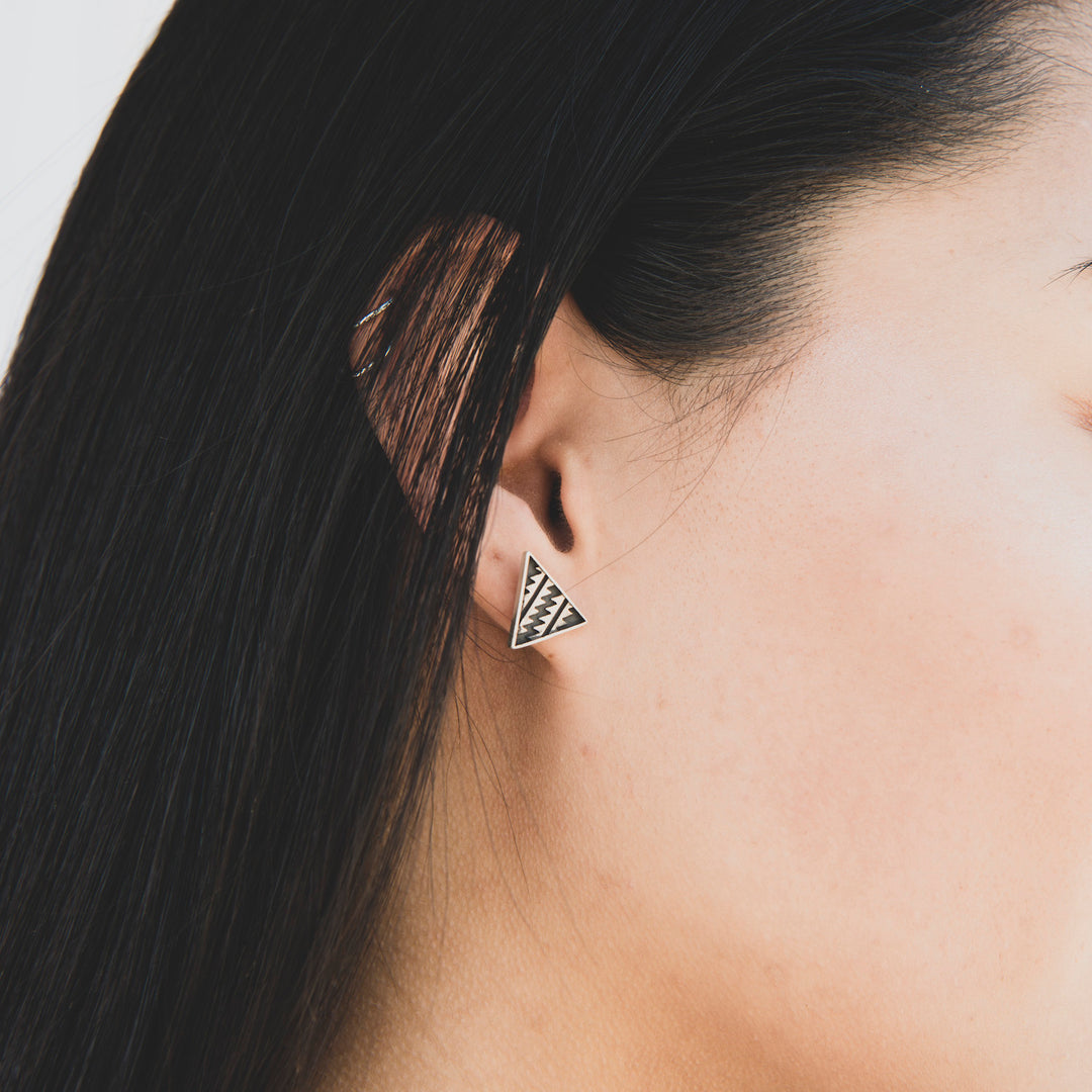 Silver Triangle Stud Earrings | T.Skies Jewelry