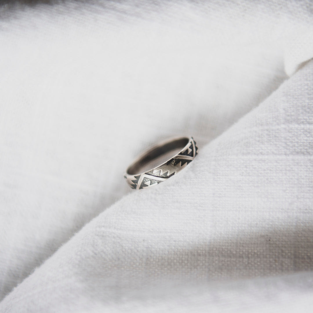 Southwest Silver Geometric Ring