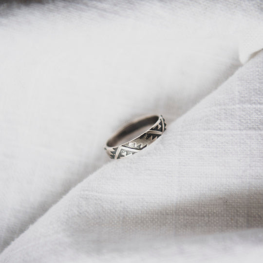 Southwest Silver Geometric Ring