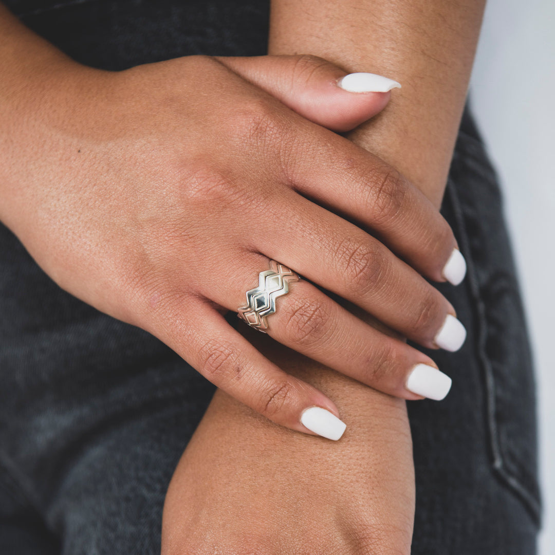 Modern Silver Stackable Ring, Build Your Own Ring Set