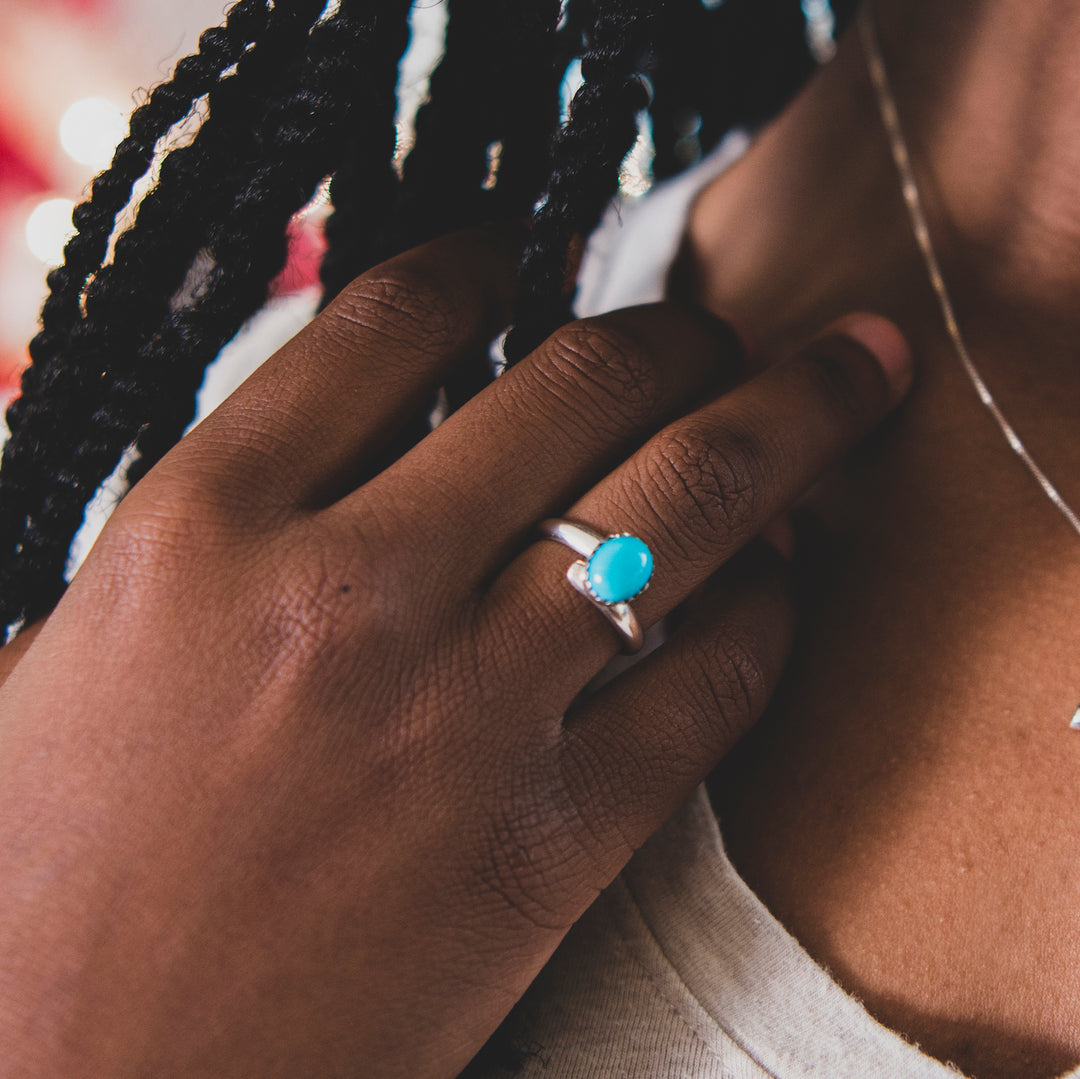 Turquoise Adjustable Ring by TSkies