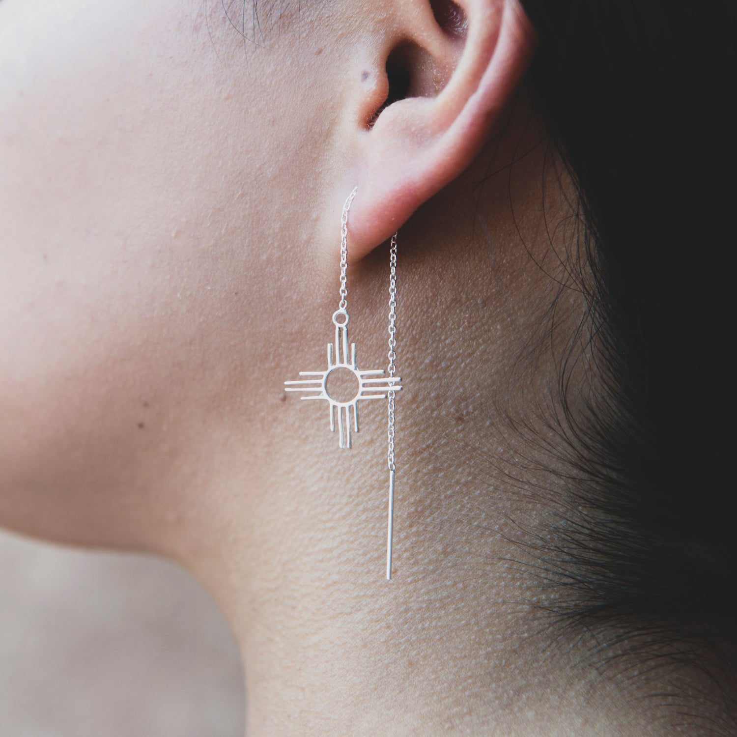 Silver Lariat and Thread Earrings Set by TSkies – T.Skies Jewelry