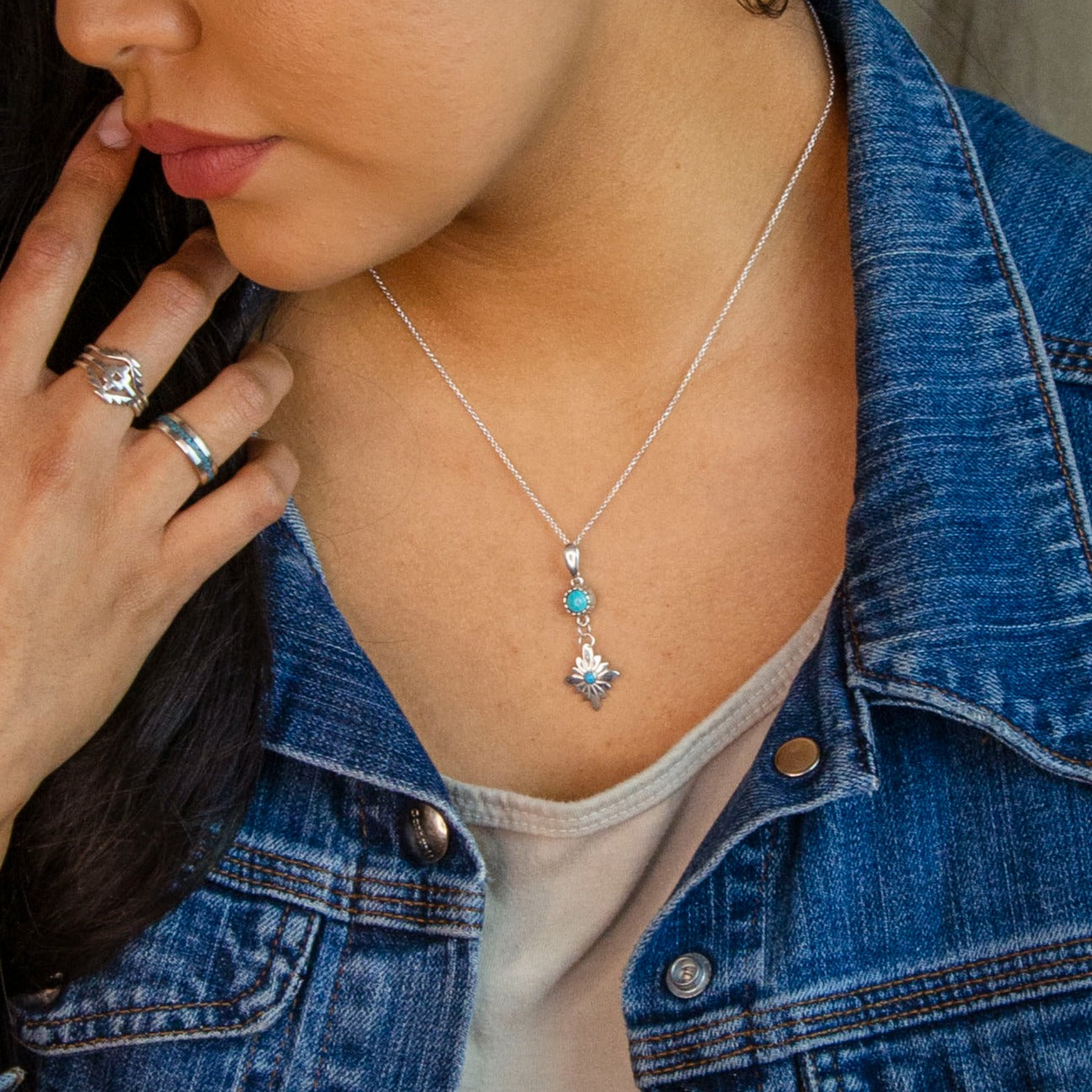 Turquoise Drop Pendant by TSkies