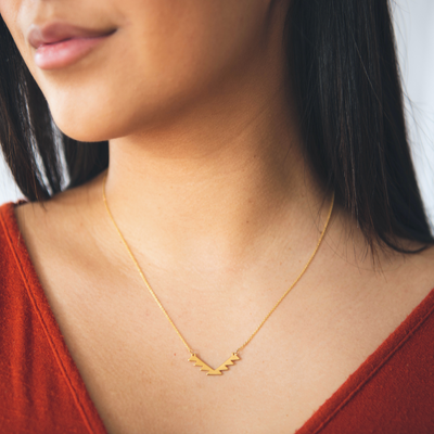 Real Gold Bar Necklace