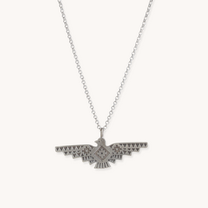 Silver Thunderbird Necklace by TSkies Jewelry