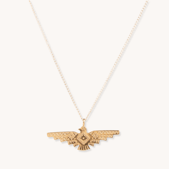 Gold Vermeil Thunderbird Pendant